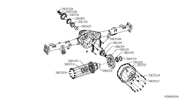 2019 Nissan NV  Gasket-Cover Diagram for 383201PA0A