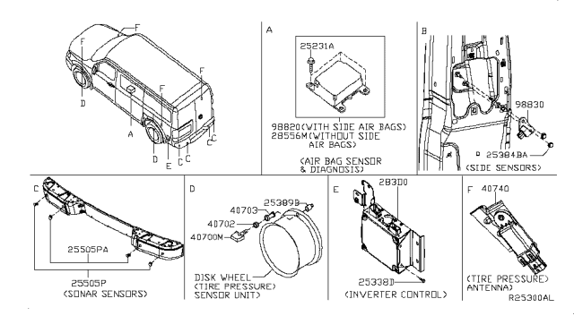 2015 Nissan NV Sensor-Sonar Diagram for 259941PA6B