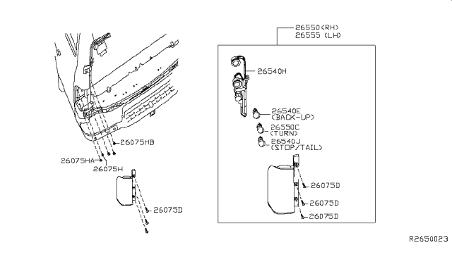 2017 Nissan NV  Grommet Diagram for 012810016U