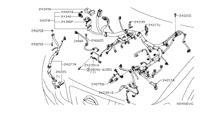 2015 Nissan NV Cover-Connector Diagram for 2434579901