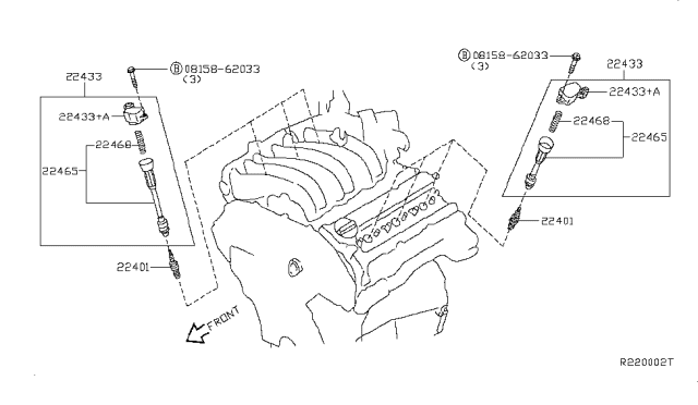 2018 Nissan NV  Spark Plug Diagram for 224011LA1C