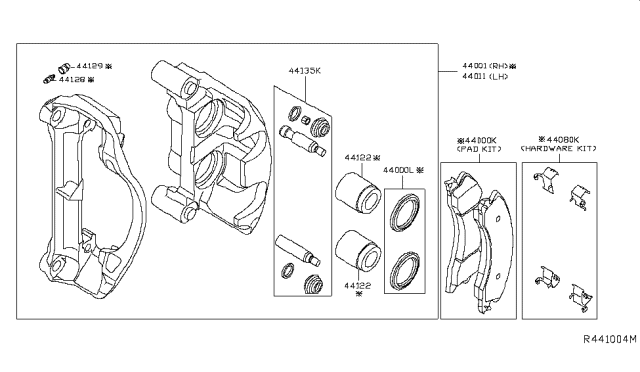 2016 Nissan NV  Cup Kt Brake Cylinder Diagram for D41201PA1A