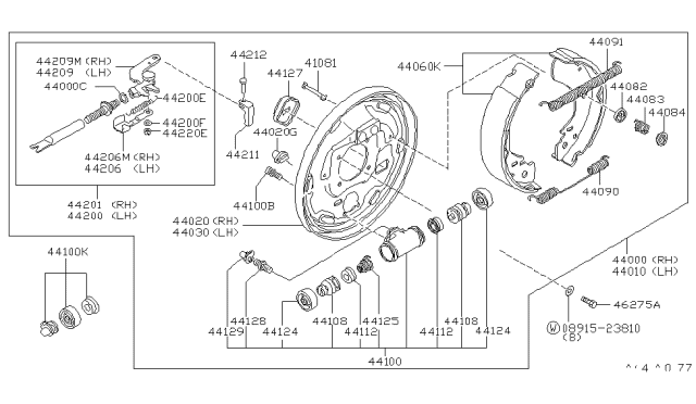 1979 Nissan Datsun 310  Pin - Anti Shoe RATTLE Diagram for 44081M4901