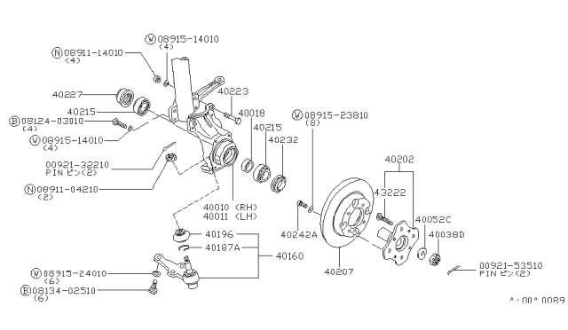 1981 Nissan Datsun 310 Washer Diagram for 40037M5600