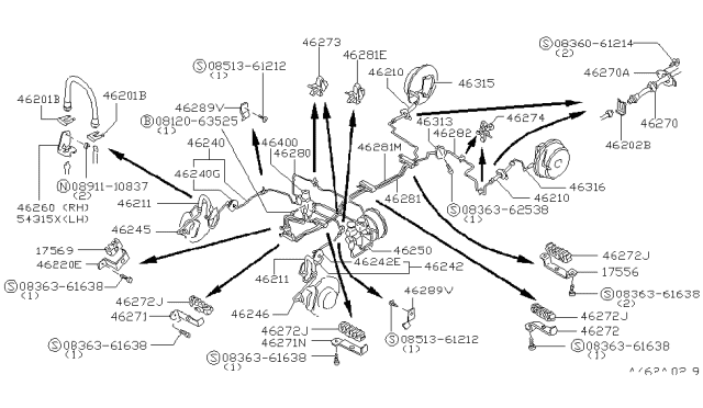 1980 Nissan Datsun 310  Bolt Hex Diagram for 0812063525