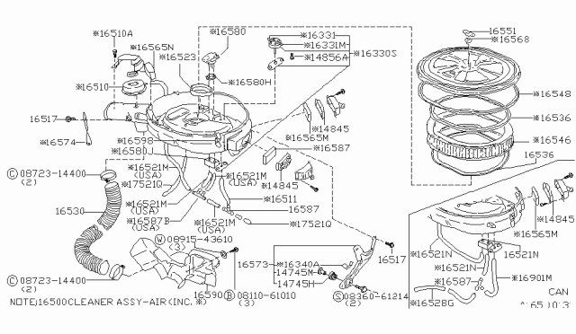 1980 Nissan Datsun 310  Clamp-Hose Diagram for 0872314400