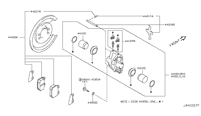2004 Nissan 350Z Bolt - Hex Diagram for 080412351A