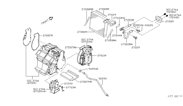 2003 Nissan 350Z Pipe Assembly-Cooler, In Diagram for 27283AM600