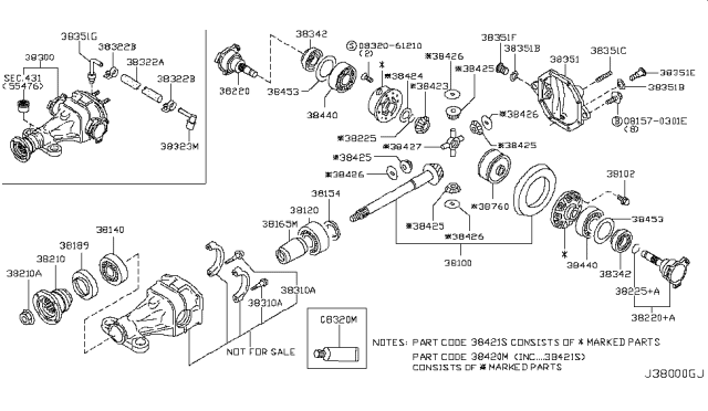 2006 Nissan 350Z  Gear-Side Diagram for 384230C000