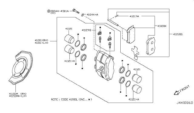 2005 Nissan 350Z Clip Diagram for 4121824U00