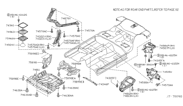 2004 Nissan 350Z  Cover - Engine, Lower Diagram for 75892CD000