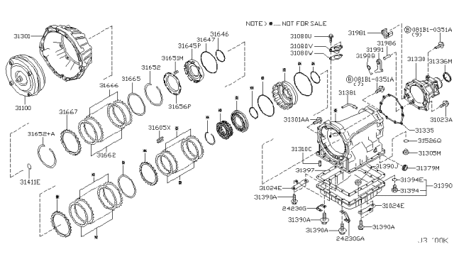 2006 Nissan 350Z  Bracket-Connector Diagram for 2423090X00