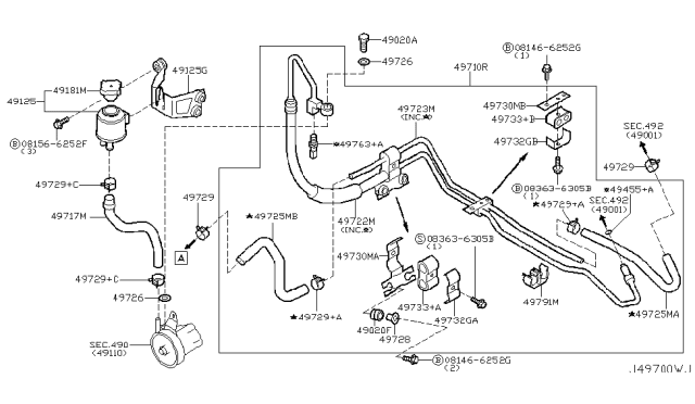 2004 Nissan 350Z Bolt-Hex - Standard Hardware Diagram for 081566252F