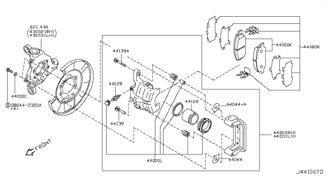 2004 Nissan 350Z Piston Diagram for 44126AL500