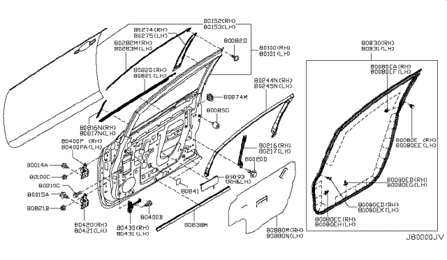 2012 Nissan Leaf  Screen Sealing Diagram for 808603NA0A
