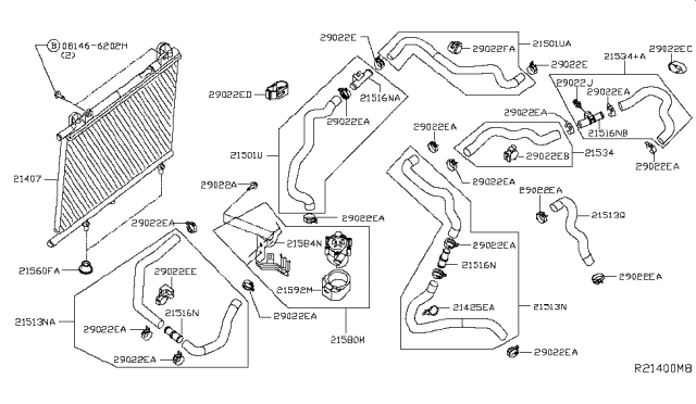 2016 Nissan Murano  Hose-Pump, Inlet Diagram for 215015AF1A