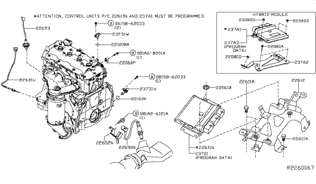 2017 Nissan Murano  Hardware-Hybrid Control Diagram for 237A13JV9B
