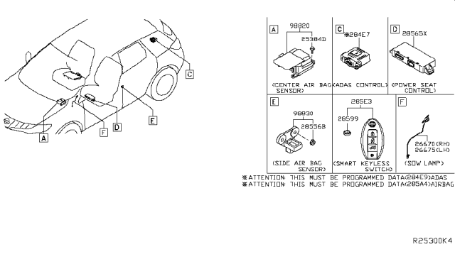 2016 Nissan Murano Controller Assy-Adas Diagram for 284E75AA1E