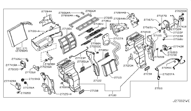 2019 Nissan Armada  Bracket Actuator Diagram for 277501LA0A