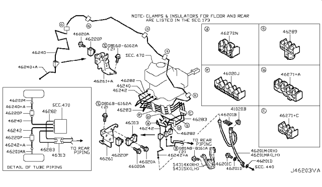 2019 Nissan Armada Nut Diagram for 01223N8011