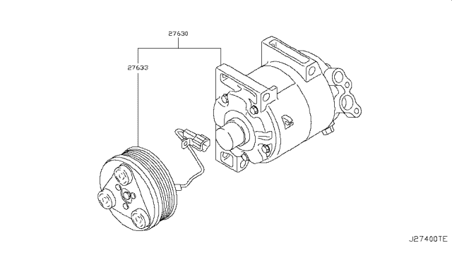 2019 Nissan Armada  Compressor - Cooler Diagram for 926001LA1D
