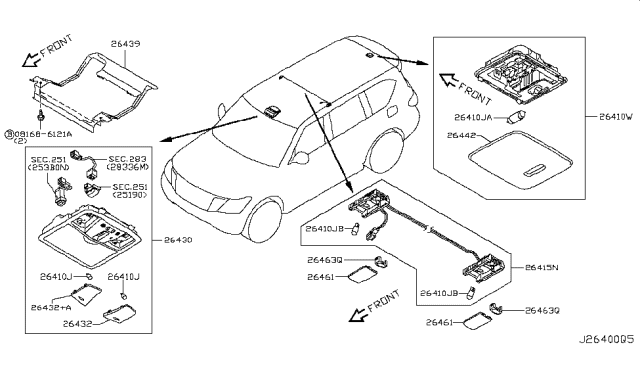 2018 Nissan Armada  Lamp Assy-Personal Diagram for 264601LA0A