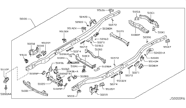 2019 Nissan Armada Bolt Diagram for 01125N2111