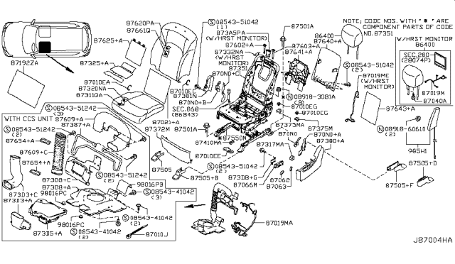 2019 Nissan Armada Screw Diagram for 0854351242
