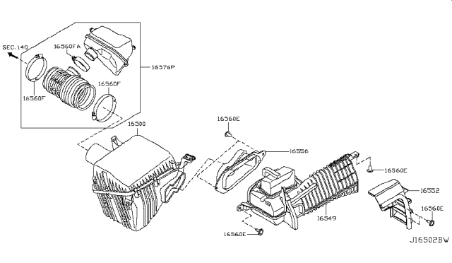 2018 Nissan Armada  Clamp Hose Diagram for 164391LA1B