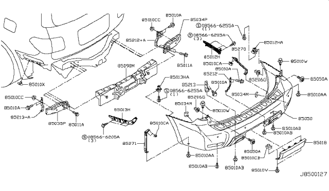 2019 Nissan Armada  Screw Diagram for 638495V00A