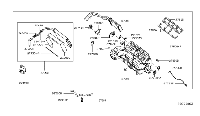 2019 Nissan NV  Air Mix Actuator Assembly Diagram for 277421PB1A