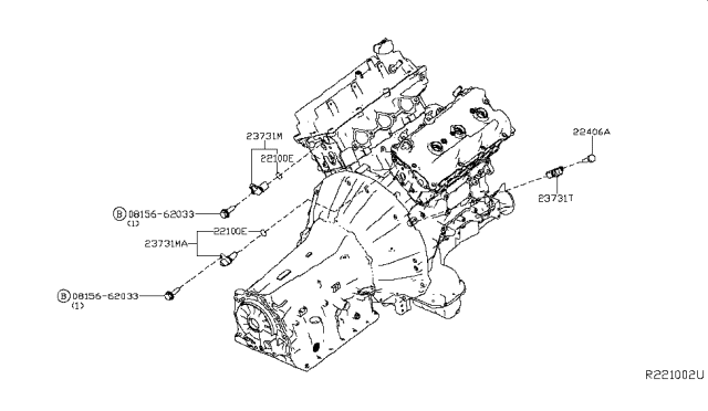 2017 Nissan NV Crankshaft Position Sensor Diagram for 23731EZ30A