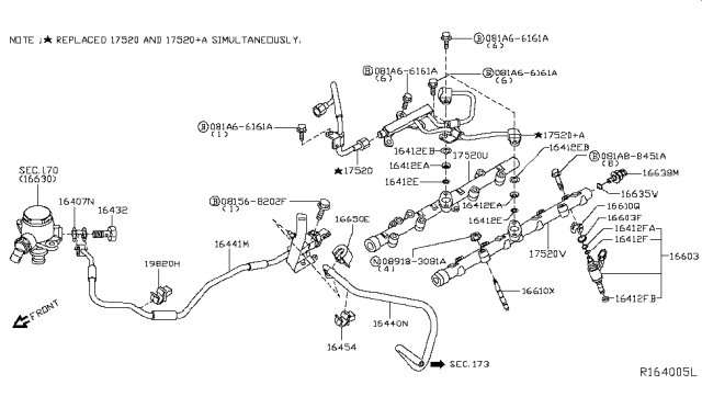 2019 Nissan NV  Pipe Assembly-Fuel Diagram for 17521EA20A