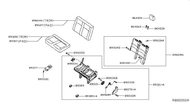 2018 Nissan NV  Screw Diagram for 887981PC1A