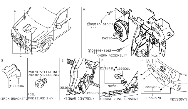 2018 Nissan NV  Horn Assembly - Electric High Diagram for 256101PA0C