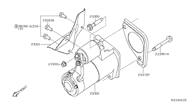 2017 Nissan NV  Motor Assy-Starter Diagram for 233001CA0C