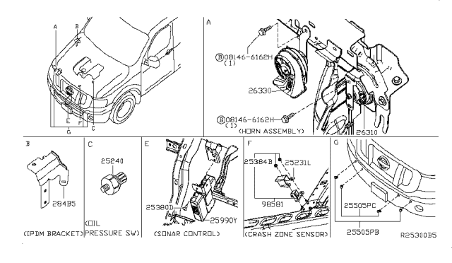 2012 Nissan NV Controller Assembly-SONAR Diagram for 285321PA0A