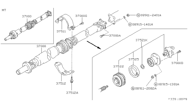 1992 Nissan 240SX Bolt Diagram for 0112100701