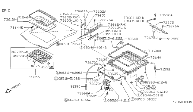 1990 Nissan 240SX Screw Machine Diagram for 0834040642