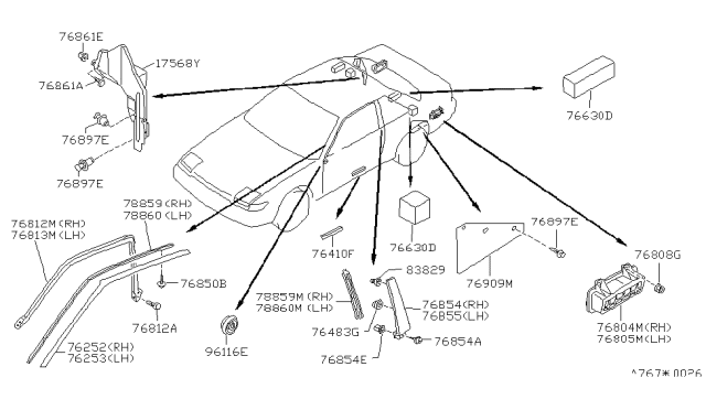 1989 Nissan 240SX Grommet-Screw Diagram for 0128100401