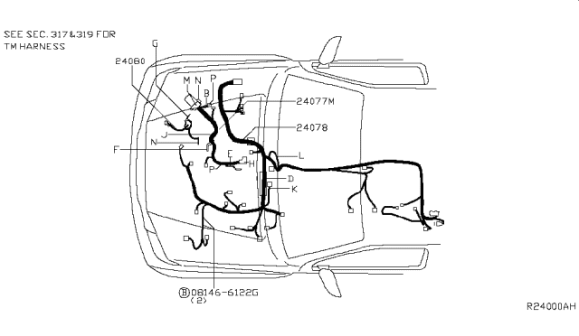 2006 Nissan Xterra  Harness Assembly-EGI Diagram for 24011EA270