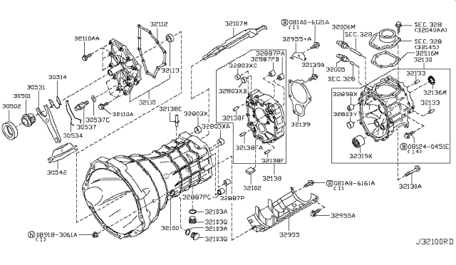 2014 Nissan Xterra  Pin Diagram for 32105C6901