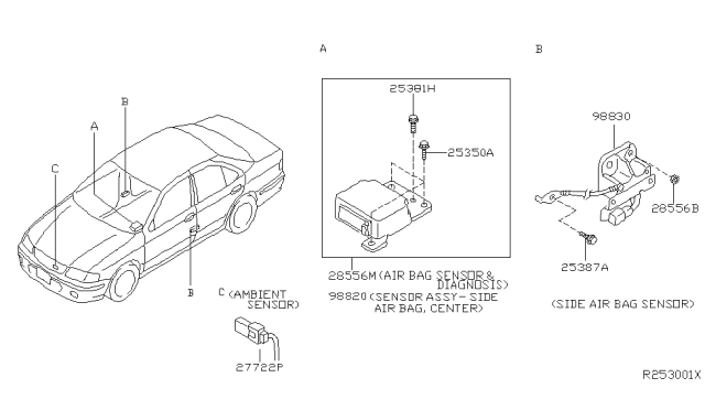 2003 Nissan Sentra  Bolt (BOM) Diagram for 988985M005