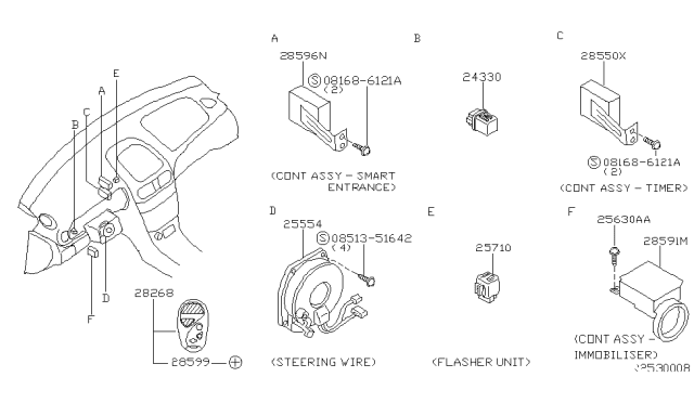 2006 Nissan Sentra Switch Assembly Remote Diagram for 282686Z700