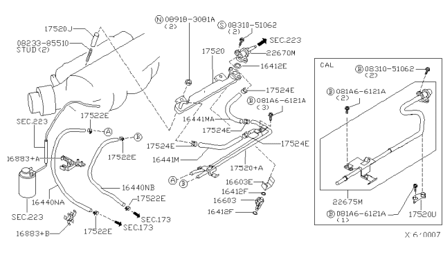 2004 Nissan Sentra  Injector Assy-Fuel Diagram for 166004Z800