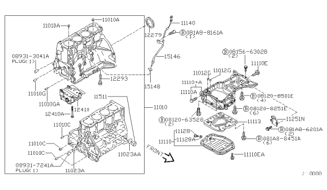 2006 Nissan Sentra  Seal Oil CRANKSHAFT Diagram for 122794Z000