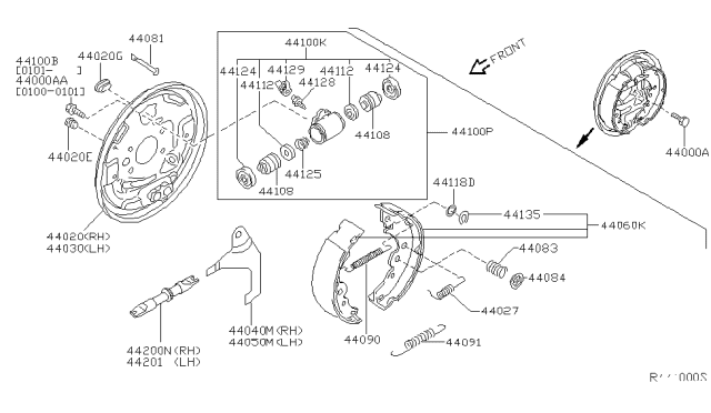 2002 Nissan Sentra  Spring-Return Diagram for 4409025Y10