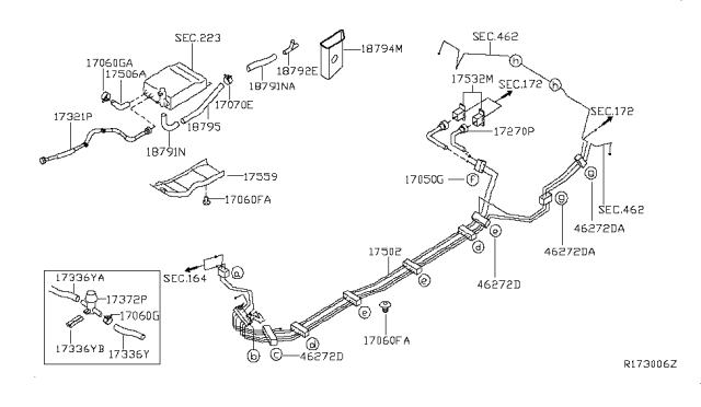 2002 Nissan Sentra Clip Diagram for 462728U000