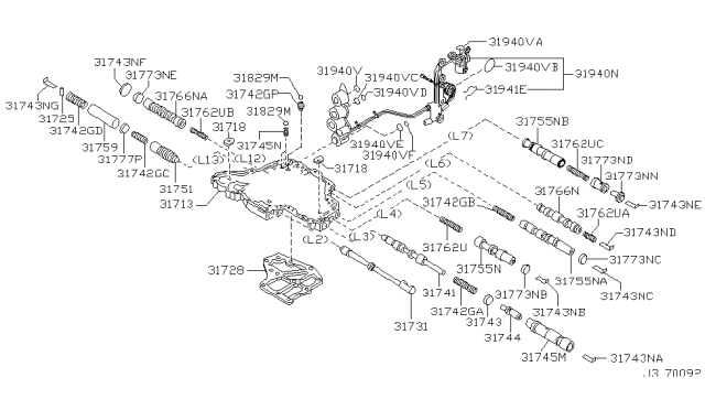 2001 Nissan Sentra  SOLENOID Control Diagram for 3194085X05