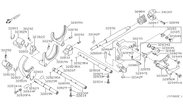 2003 Nissan Sentra  Ball-Check Diagram for 3282996W00